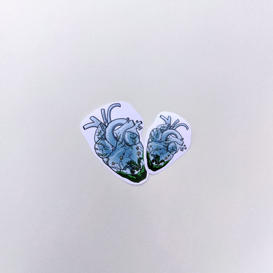 Glass Heart Sticker